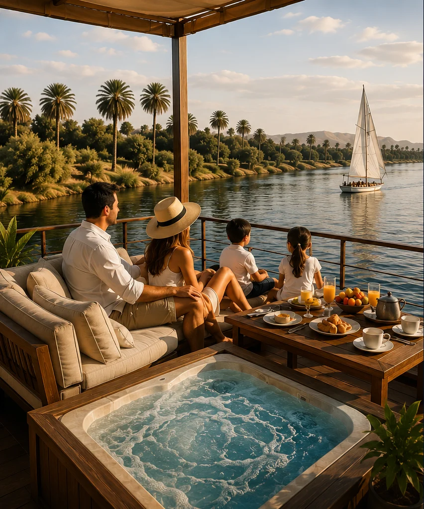 Private dahabiya charter for families on the Nile